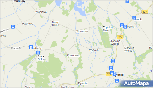 mapa Grądowy Młyn, Grądowy Młyn na mapie Targeo