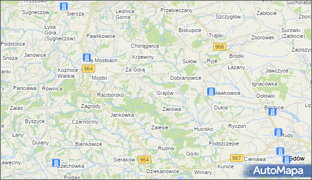 mapa Grajów, Grajów na mapie Targeo