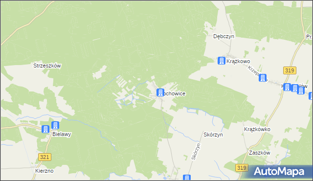 mapa Grochowice, Grochowice na mapie Targeo
