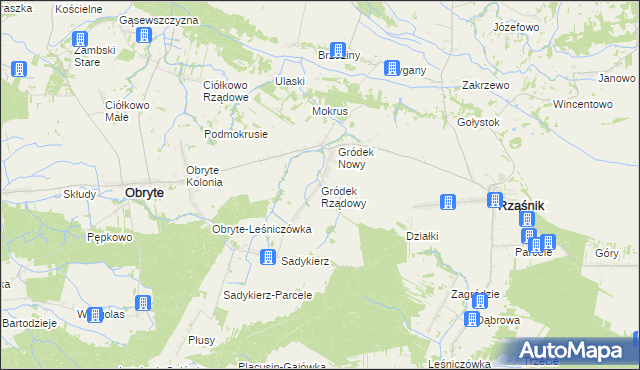 mapa Gródek Rządowy, Gródek Rządowy na mapie Targeo