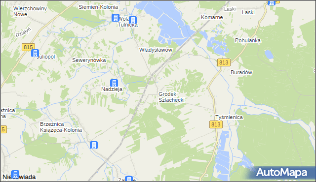 mapa Gródek Szlachecki, Gródek Szlachecki na mapie Targeo