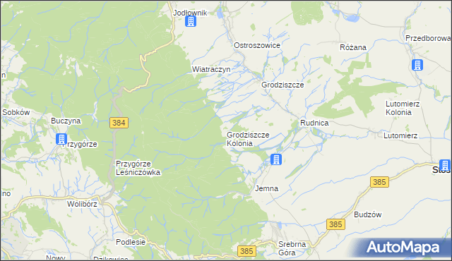 mapa Grodziszcze Kolonia, Grodziszcze Kolonia na mapie Targeo