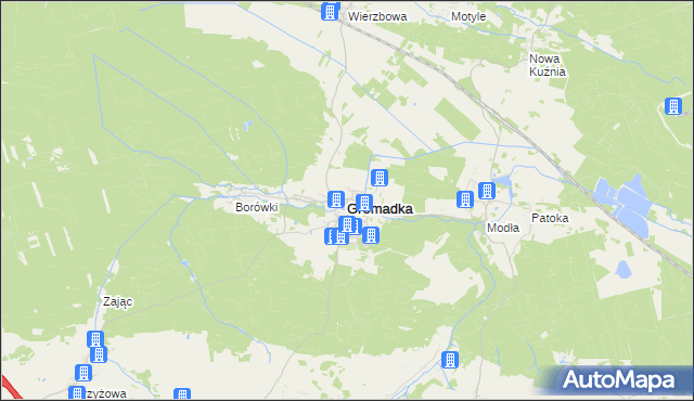 mapa Gromadka, Gromadka na mapie Targeo
