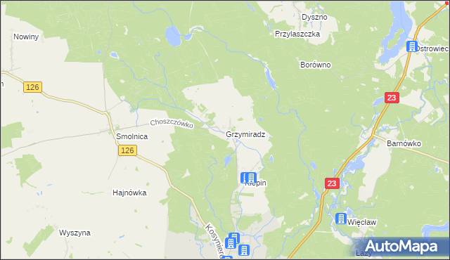 mapa Grzymiradz, Grzymiradz na mapie Targeo