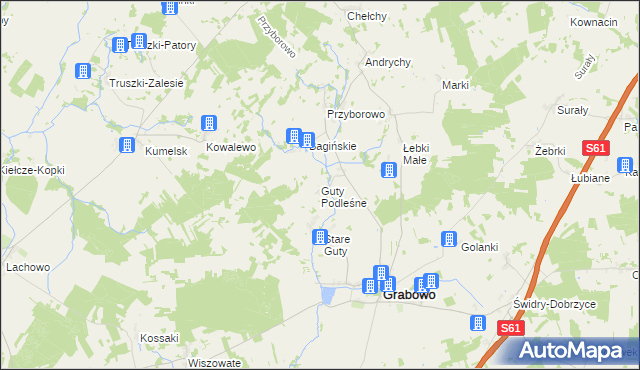 mapa Guty Podleśne, Guty Podleśne na mapie Targeo