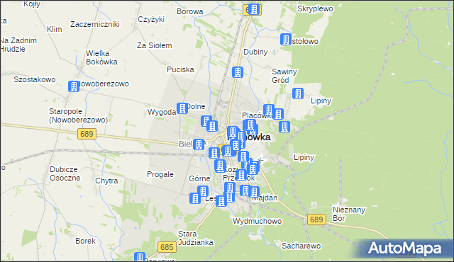 mapa Hajnówka, Hajnówka na mapie Targeo