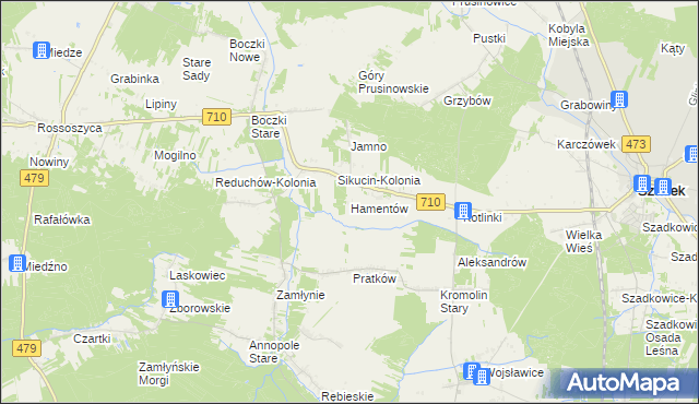 mapa Hamentów, Hamentów na mapie Targeo
