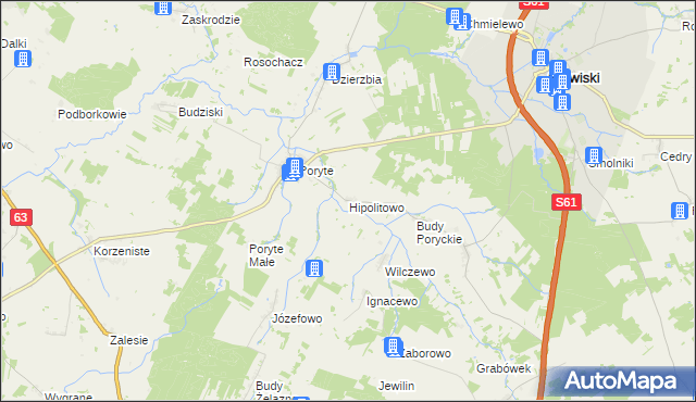 mapa Hipolitowo, Hipolitowo na mapie Targeo