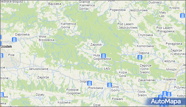 mapa Huta Gogołowska, Huta Gogołowska na mapie Targeo