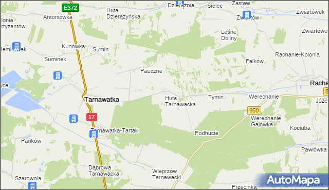 mapa Huta Tarnawacka, Huta Tarnawacka na mapie Targeo