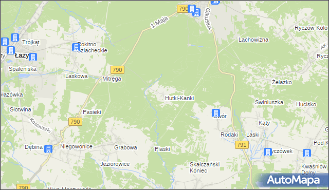 mapa Hutki-Kanki, Hutki-Kanki na mapie Targeo