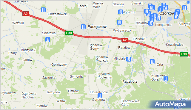 mapa Ignacew Rozlazły, Ignacew Rozlazły na mapie Targeo