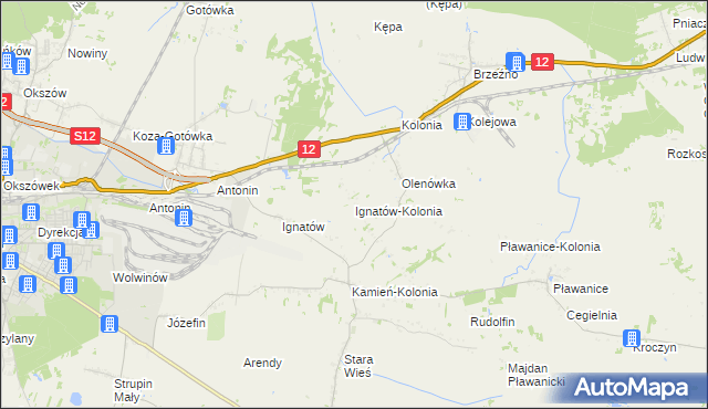 mapa Ignatów-Kolonia, Ignatów-Kolonia na mapie Targeo