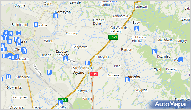 mapa Iskrzynia, Iskrzynia na mapie Targeo