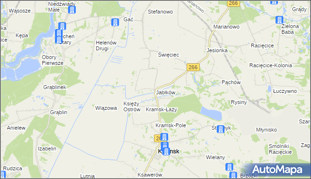 mapa Jabłków, Jabłków na mapie Targeo