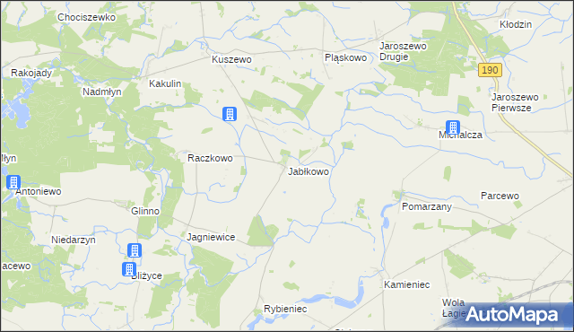 mapa Jabłkowo, Jabłkowo na mapie Targeo