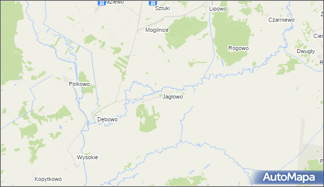 mapa Jagłowo, Jagłowo na mapie Targeo