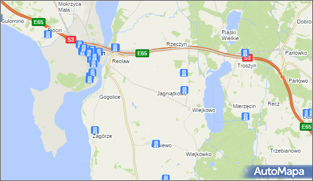 mapa Jagniątkowo, Jagniątkowo na mapie Targeo