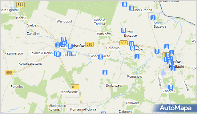 mapa Jakówki, Jakówki na mapie Targeo