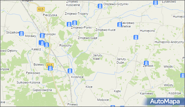 mapa Jarluty Małe, Jarluty Małe na mapie Targeo