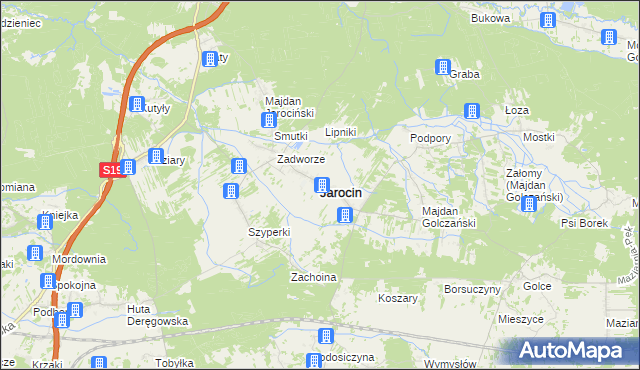 mapa Jarocin powiat niżański, Jarocin powiat niżański na mapie Targeo