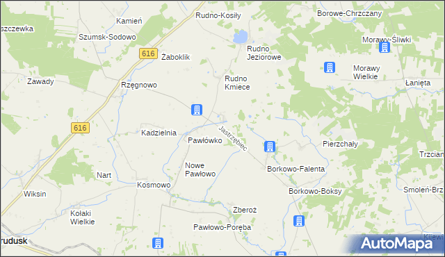 mapa Jastrzębiec gmina Czernice Borowe, Jastrzębiec gmina Czernice Borowe na mapie Targeo