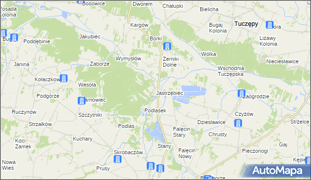 mapa Jastrzębiec gmina Stopnica, Jastrzębiec gmina Stopnica na mapie Targeo