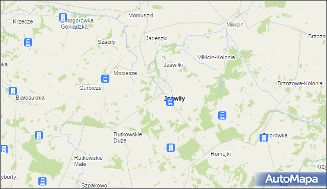 mapa Jaświły, Jaświły na mapie Targeo