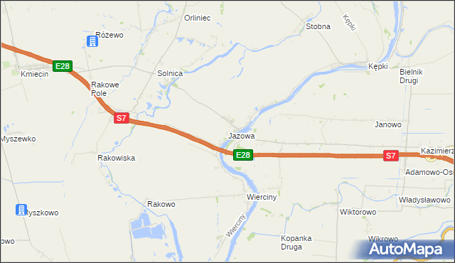 mapa Jazowa gmina Nowy Dwór Gdański, Jazowa gmina Nowy Dwór Gdański na mapie Targeo