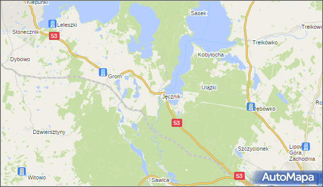 mapa Jęcznik, Jęcznik na mapie Targeo