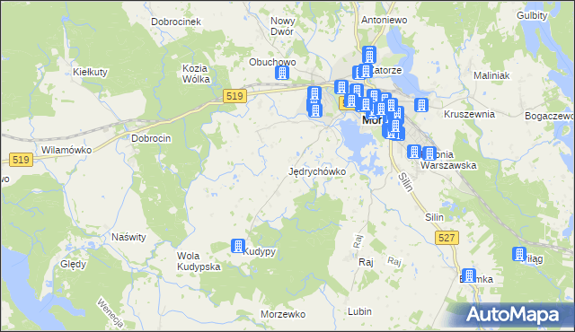 mapa Jędrychówko, Jędrychówko na mapie Targeo