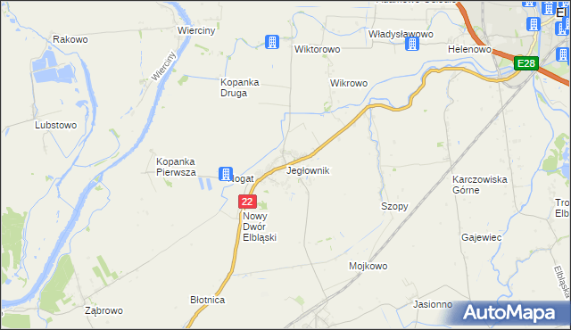 mapa Jegłownik, Jegłownik na mapie Targeo