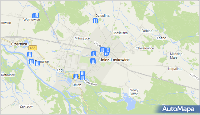 mapa Jelcz-Laskowice, Jelcz-Laskowice na mapie Targeo