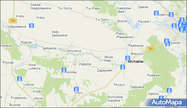 mapa Jelcza Wielka, Jelcza Wielka na mapie Targeo