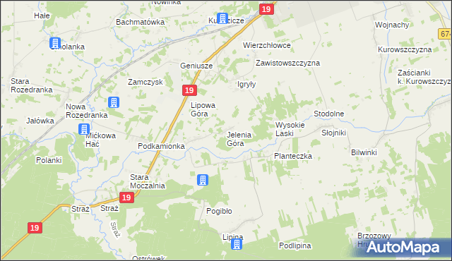 mapa Jelenia Góra gmina Sokółka, Jelenia Góra gmina Sokółka na mapie Targeo