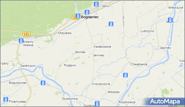 mapa Jeniniec, Jeniniec na mapie Targeo