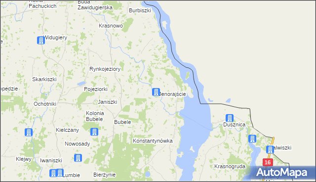 mapa Jenorajście, Jenorajście na mapie Targeo