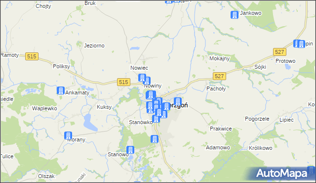 mapa Judyty gmina Dzierzgoń, Judyty gmina Dzierzgoń na mapie Targeo