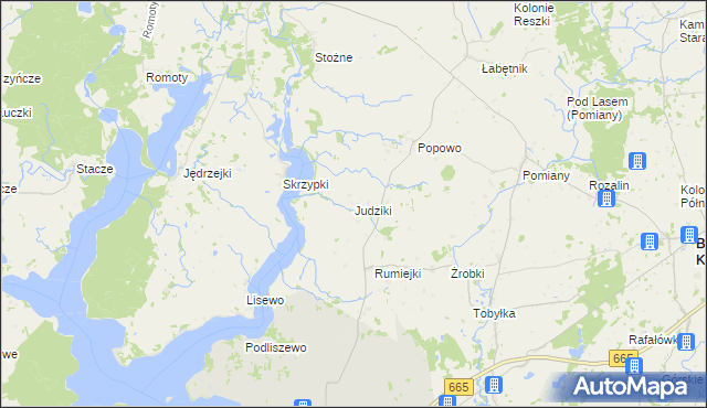 mapa Judziki gmina Bargłów Kościelny, Judziki gmina Bargłów Kościelny na mapie Targeo