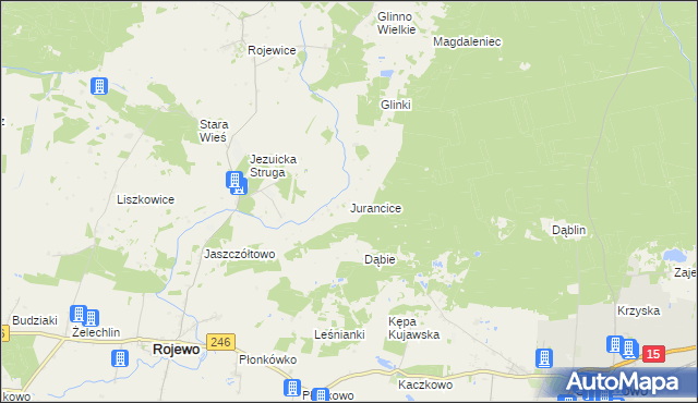 mapa Jurancice, Jurancice na mapie Targeo