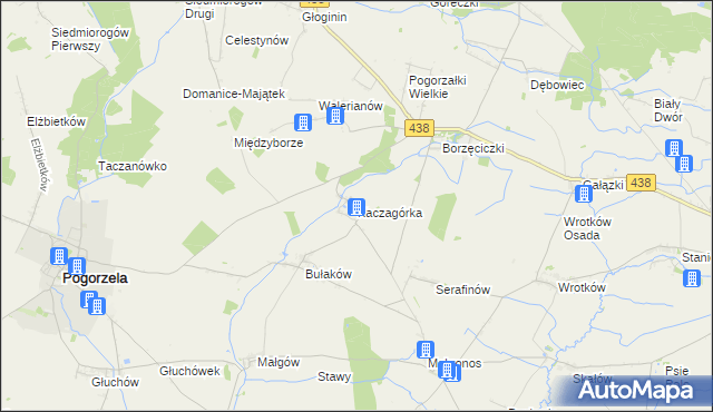 mapa Kaczagórka, Kaczagórka na mapie Targeo