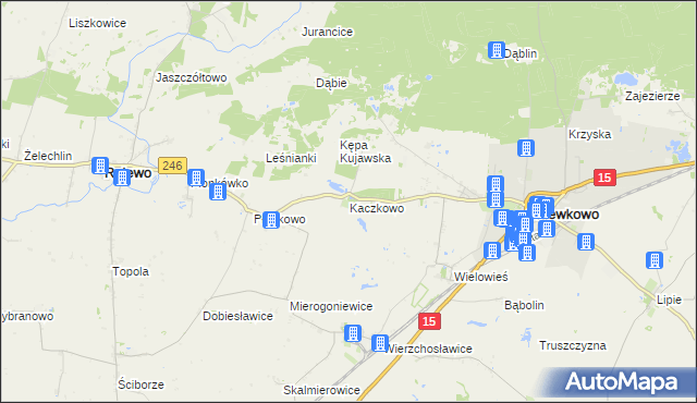 mapa Kaczkowo gmina Gniewkowo, Kaczkowo gmina Gniewkowo na mapie Targeo