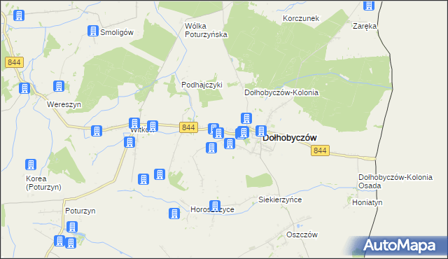 mapa Kadłubiska gmina Dołhobyczów, Kadłubiska gmina Dołhobyczów na mapie Targeo