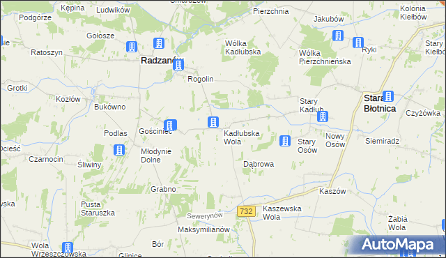 mapa Kadłubska Wola, Kadłubska Wola na mapie Targeo