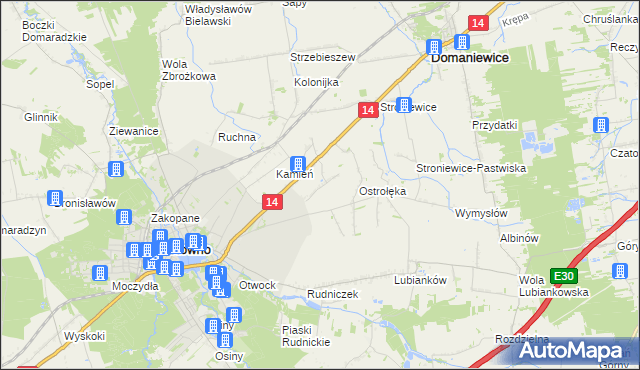 mapa Kadzielin, Kadzielin na mapie Targeo