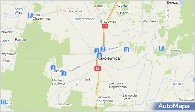 mapa Kąkolewnica, Kąkolewnica na mapie Targeo