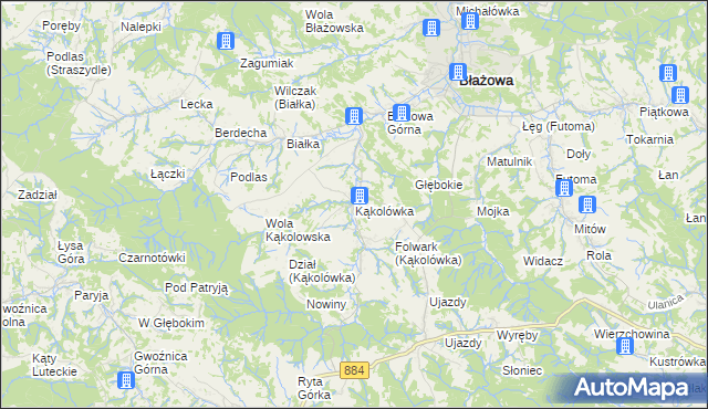 mapa Kąkolówka, Kąkolówka na mapie Targeo