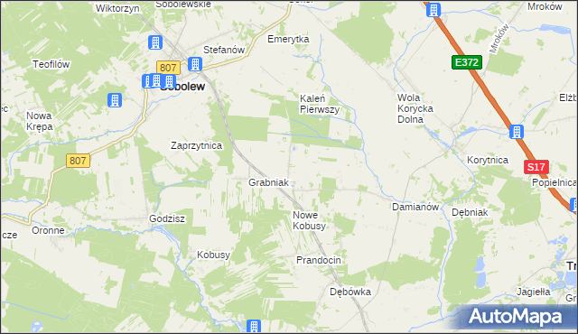 mapa Kaleń Drugi, Kaleń Drugi na mapie Targeo
