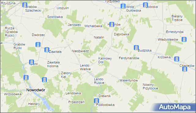 mapa Kalinowy Dół, Kalinowy Dół na mapie Targeo