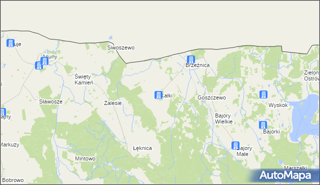 mapa Kałki gmina Srokowo, Kałki gmina Srokowo na mapie Targeo